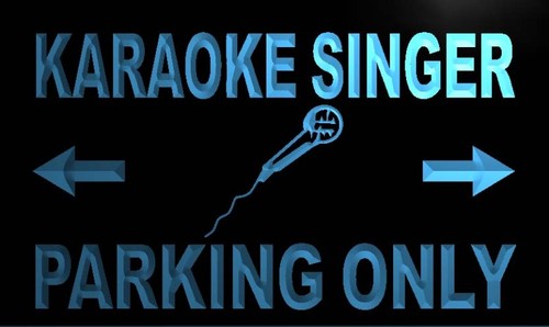 Karaoke Singer Parking Only Neon Light Sign